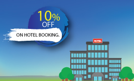 10% off up to 3500 on hotel booking . Use code - HOTDEAL